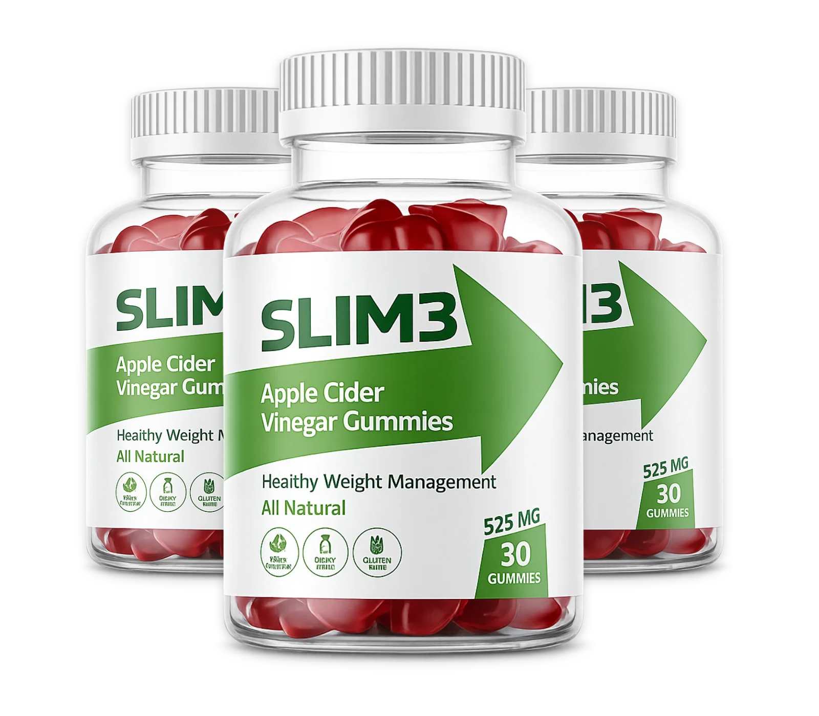 Slim3 Gummies UK bottles for daily weight management support